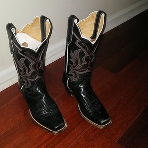 Justin Leather Cowgirl Boots